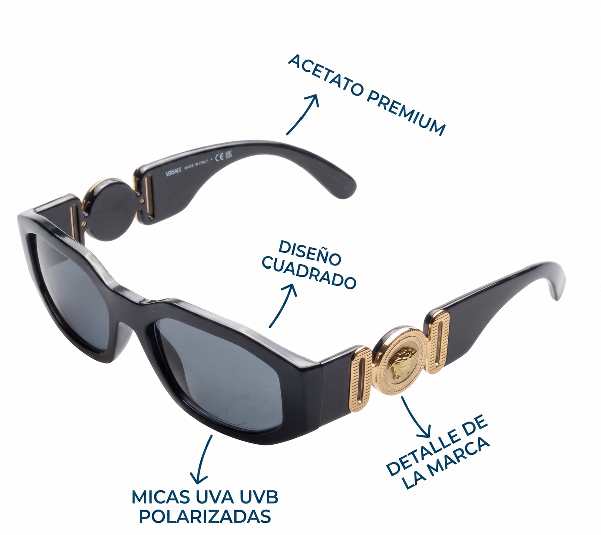 Lente estilo Versace ocean